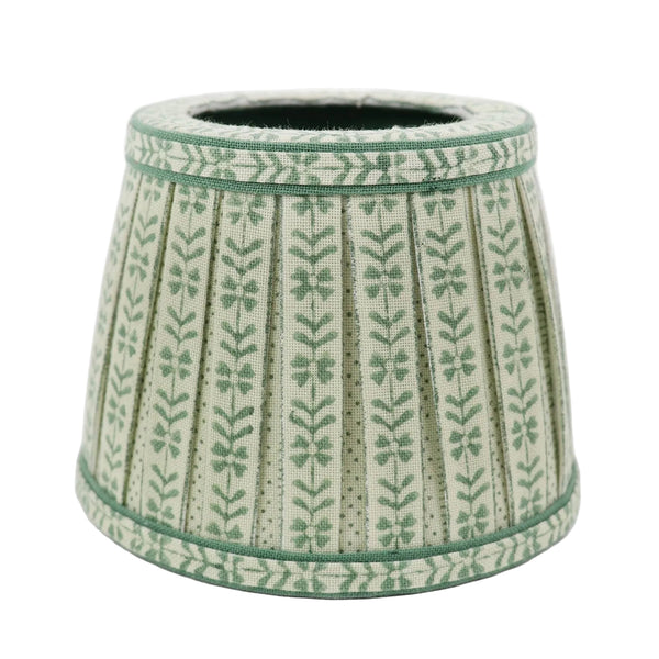 Block Print Green Lampshade Cover
