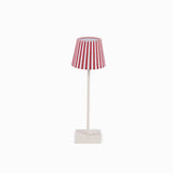 Block Print Garnet Red Bengal Stripe Lampshade Cover