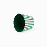 Block Print Celadon Green Bengal Stripe Lampshade Cover