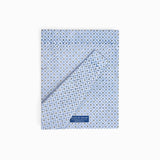 BLOCK-PRINTED HARBOR BLUE FLORAL STRIPE PICTURE FRAME