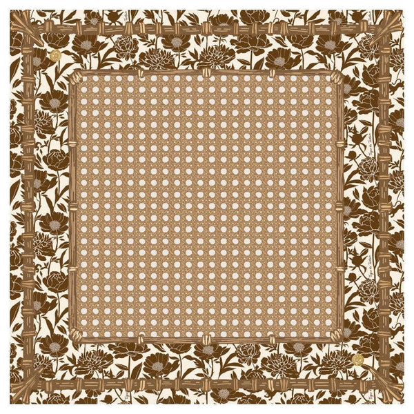 Mahjong Gaming Mat - Coconut Peony
