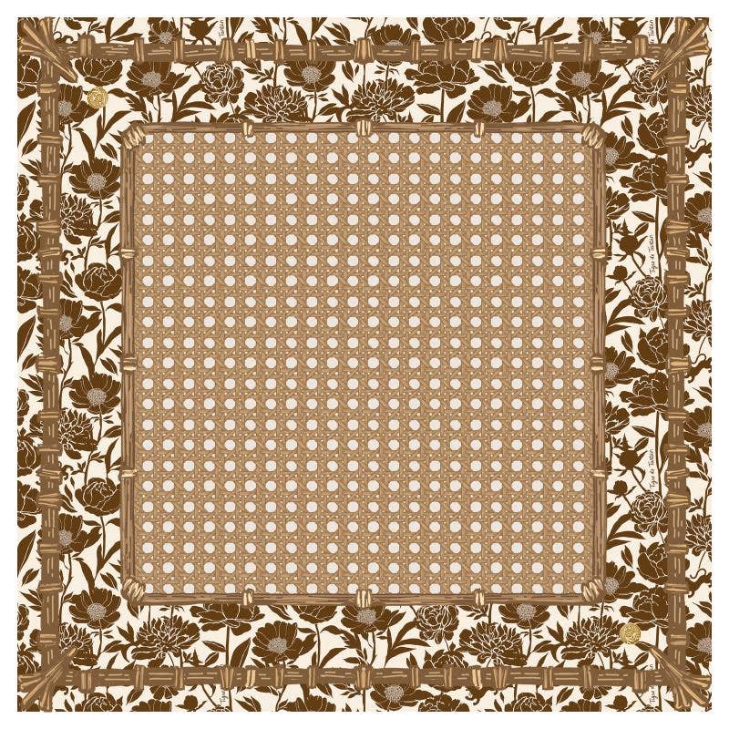 Mahjong Gaming Mat - Coconut Peony