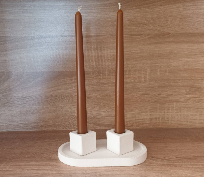 Beeswax Taper Candle -  V / Capri Blue