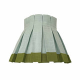 Colorblock Box Pleat Lampshade | Seafoam/Forest