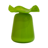 Green Ruffle Bud Vase