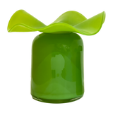 Green Ruffle Bud Vase