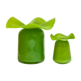 Green Ruffle Bud Vase