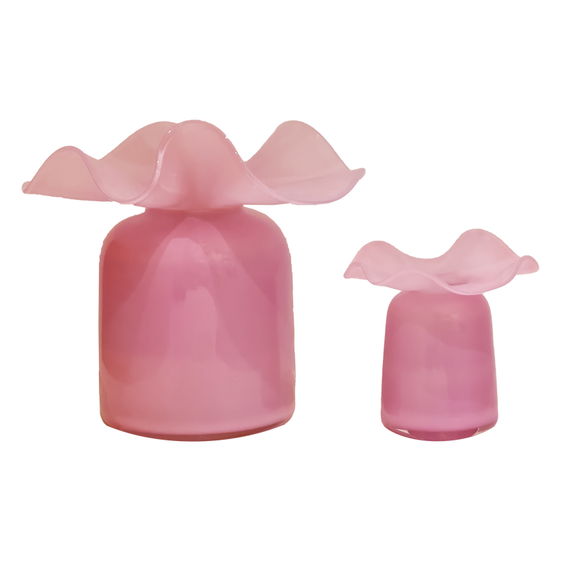 Pink Ruffle Bud Vase