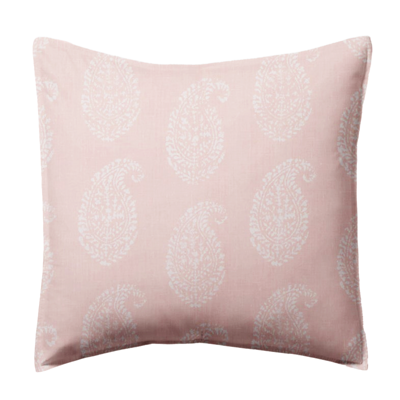 Kashmir Paisley Pink/White Pillow Cover