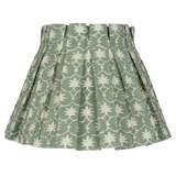 Jade Inverse Palm Grove Linen Box Pleat Lampshade