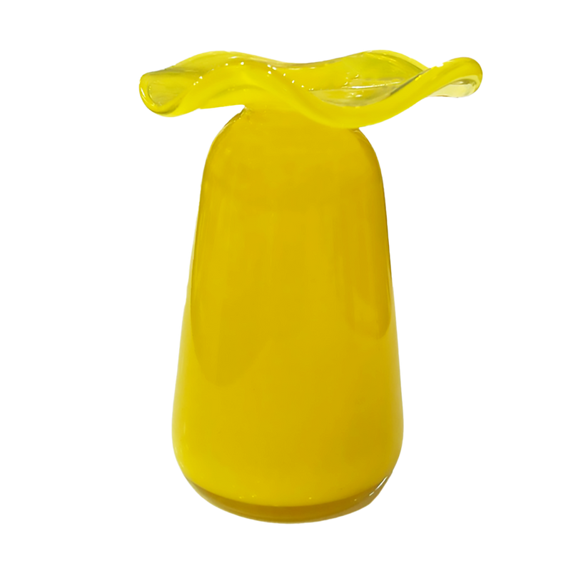 Yellow Ruffle Bud Vase