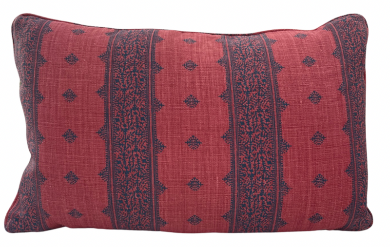 Fez Raspberry Lumbar Pillow Cover