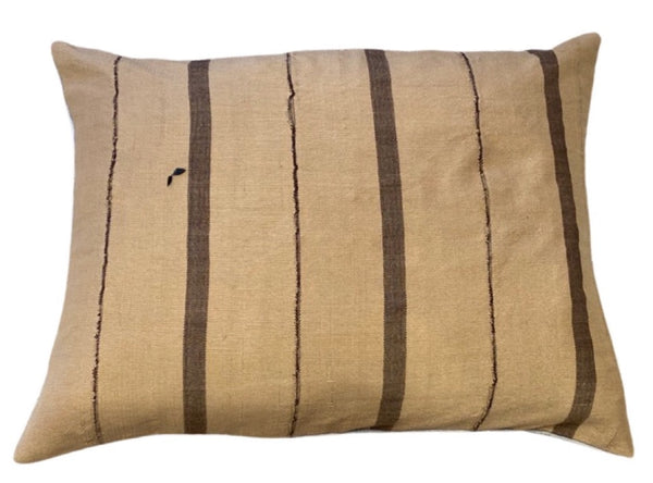 African Brown Stripe Pillow Cover