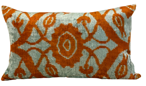 Corum Velvet Ikat Pillow Cover