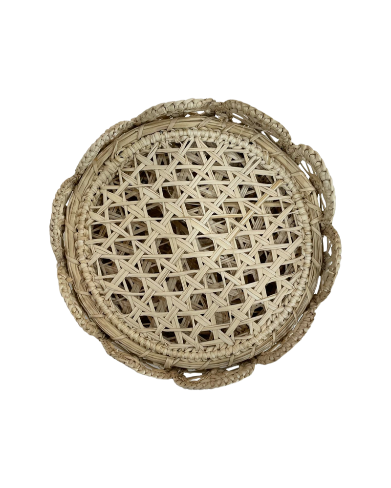 Woven Iraca Coaster and Holder (set of 6)