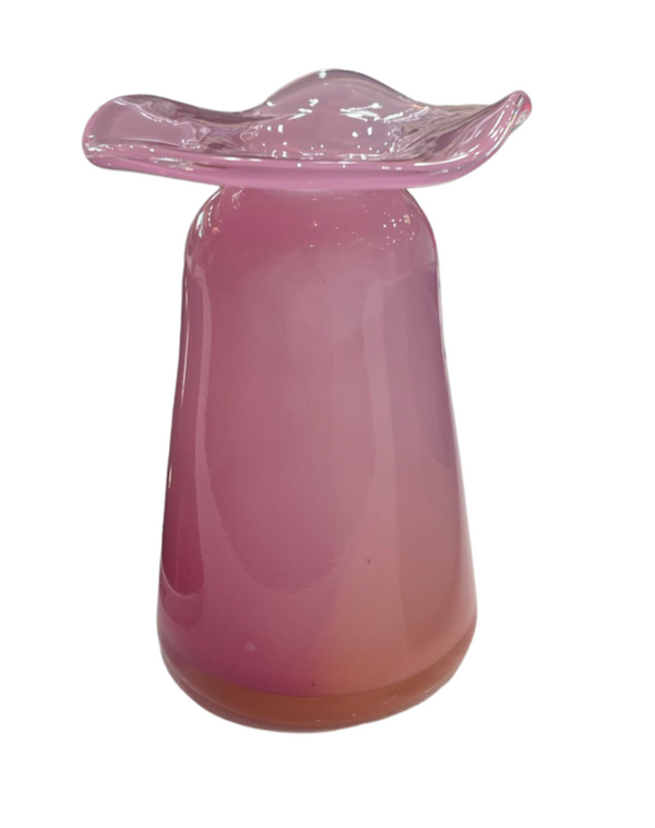 Ruffle Pink Bud Vase