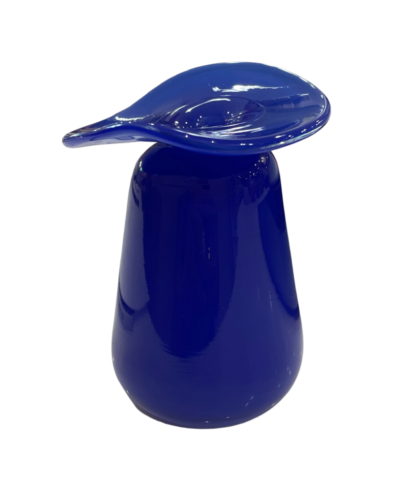 Ruffle Dark Blue Bud Vase