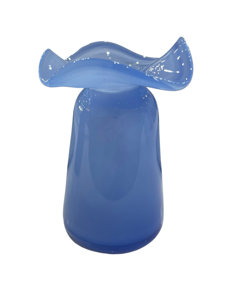 Ruffle Light Blue Bud Vase