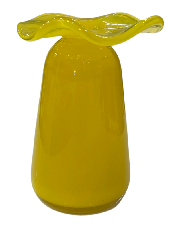 Ruffle Yellow Bud Vase