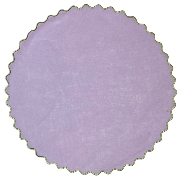 Purple/Green Single Scallop Placemats