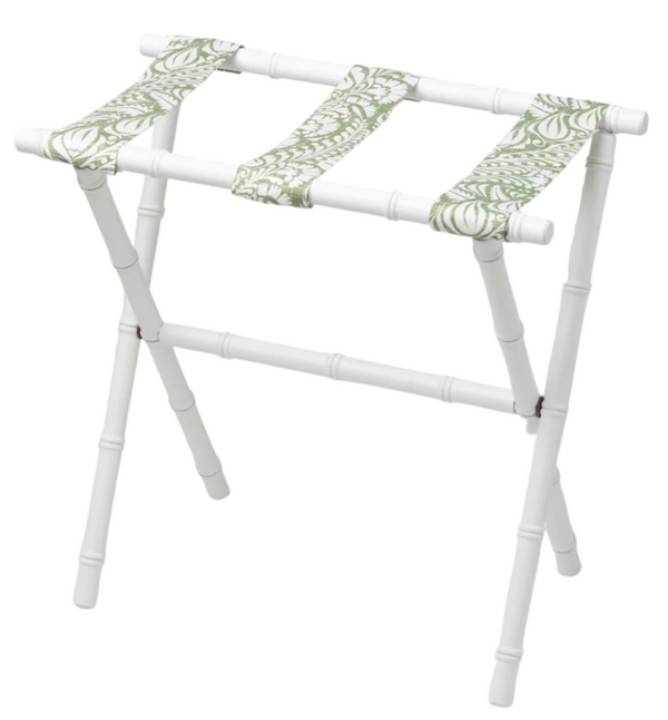 White in Fern Moss- Luggage Rack