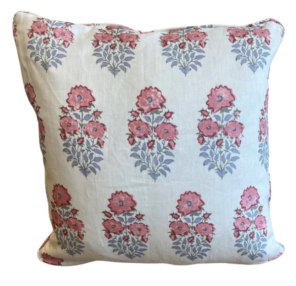 Mughal Flower Rose Pillow Cover