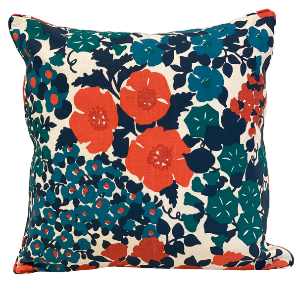 Million Flowers Coral Pillow Cover