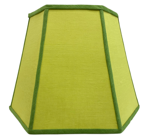 Hexagon Chartreuse with Apple Green Trim Lampshade
