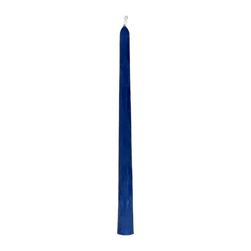 Navy Blue 10" Beeswax Taper Candle