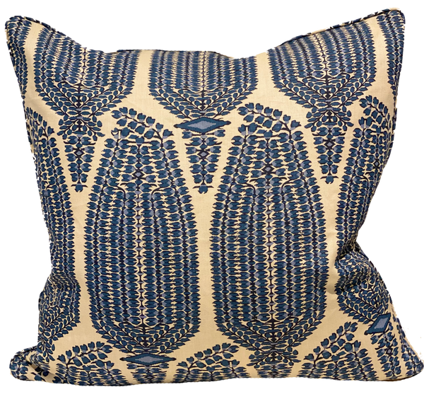 Ayesha Paisley Sapphire Pillow Cover