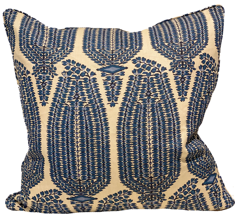 Ayesha Paisley Sapphire Pillow Cover