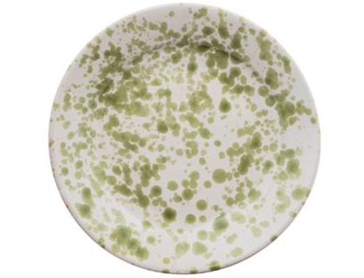 Green Speckled Ceramic Medium Plate