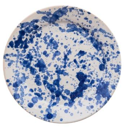 Blue Speckled Ceramic Medium Plate