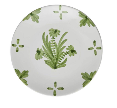 Green Summer Flower Ceramic Small Plate