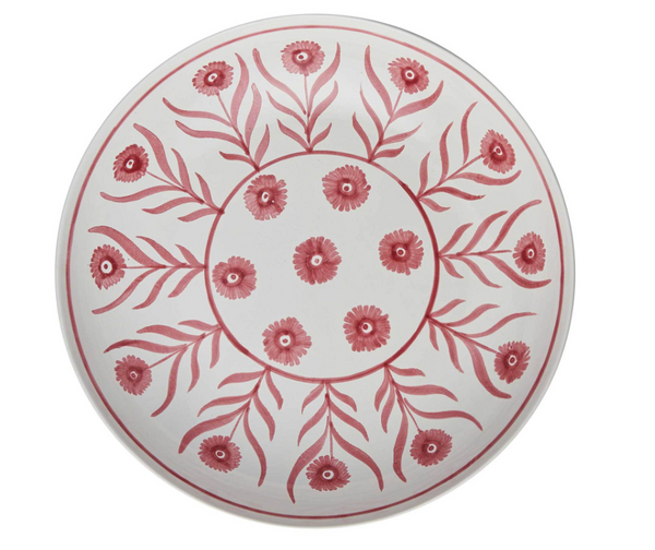 Pink Summer Flower Ceramic Salad Bowl