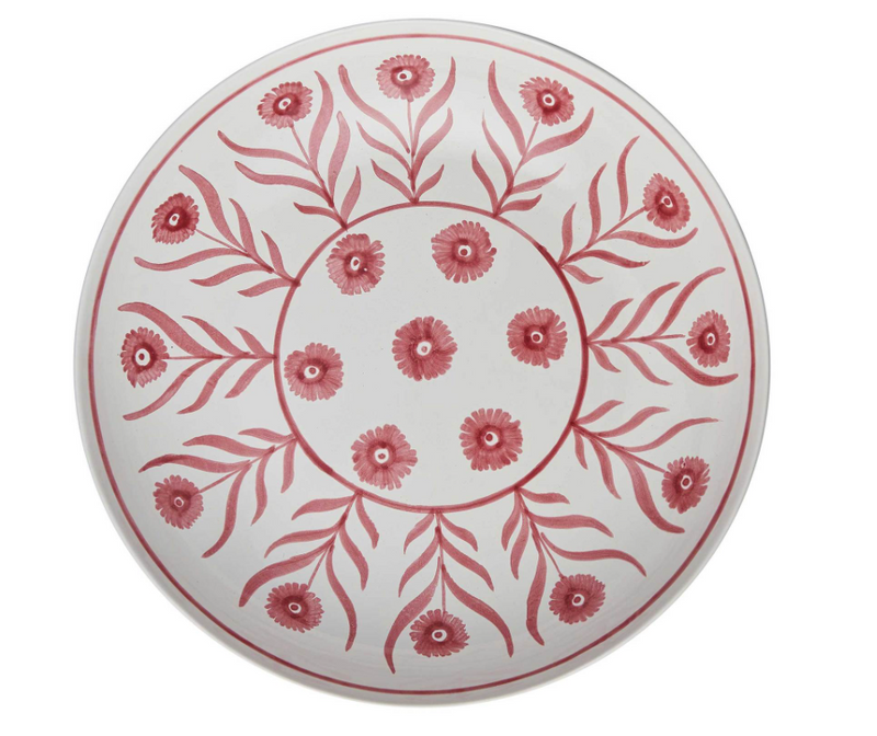 Pink Summer Flower Ceramic Salad Bowl