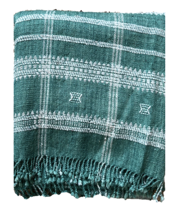 Indian Wool Green Medium Blanket