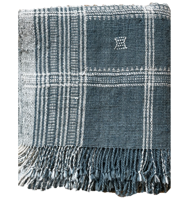 Indian Wool Teal Medium Blanket