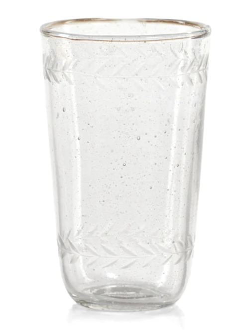 Tuscan Hand Made Etched Glass- Highball