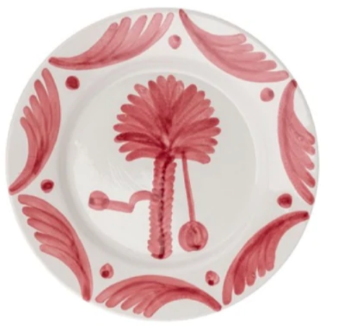 Pink Palm Large Plate