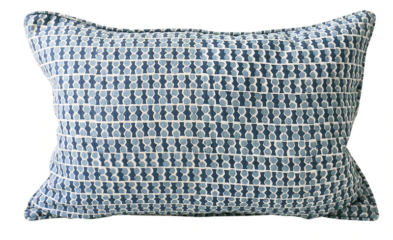 Jali Azure Blue Pillow Cover