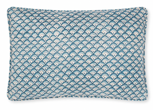 Minoa Riviera Blue Pillow Cover