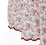 Maroon Little Flower Round Tablecloth