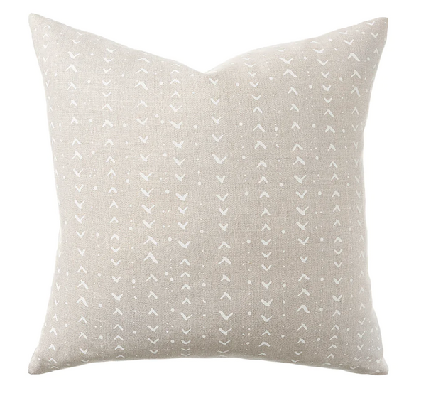 Titik/White Natural Square Pillow