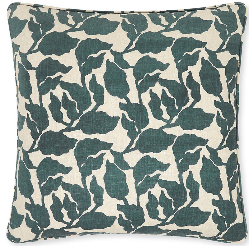 Flores  Pacific Blue Pillow Cover