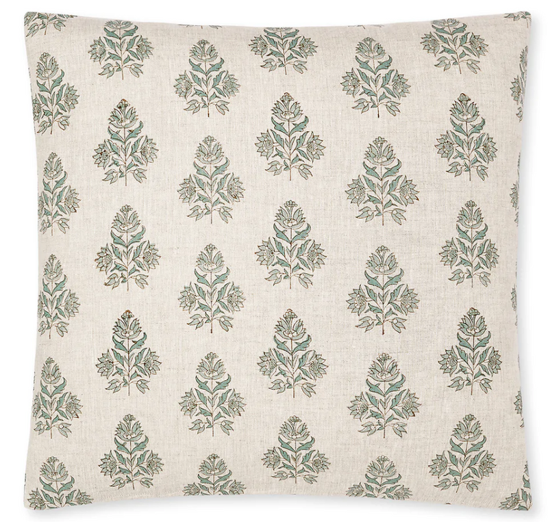Ankara Riviera Oak Celadon Pillow Cover
