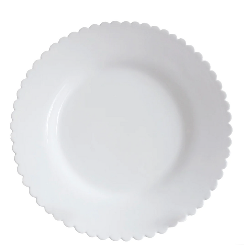 Scallop Salad Plate- White