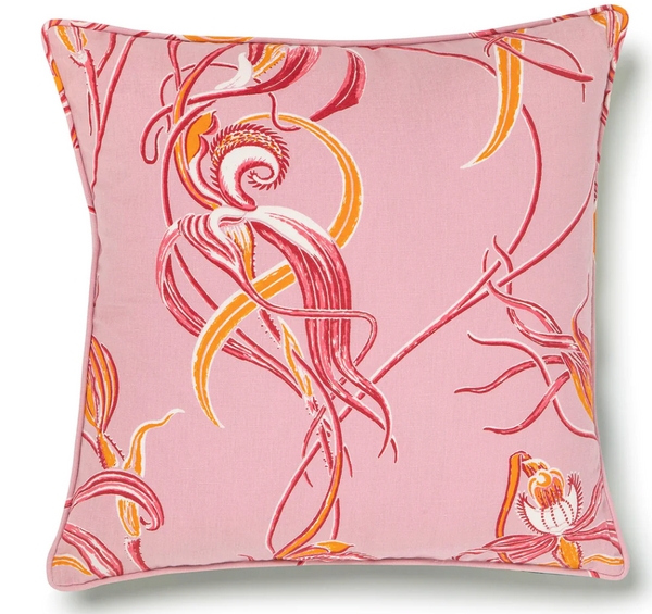 Native Orchid Pink Pillow Cover